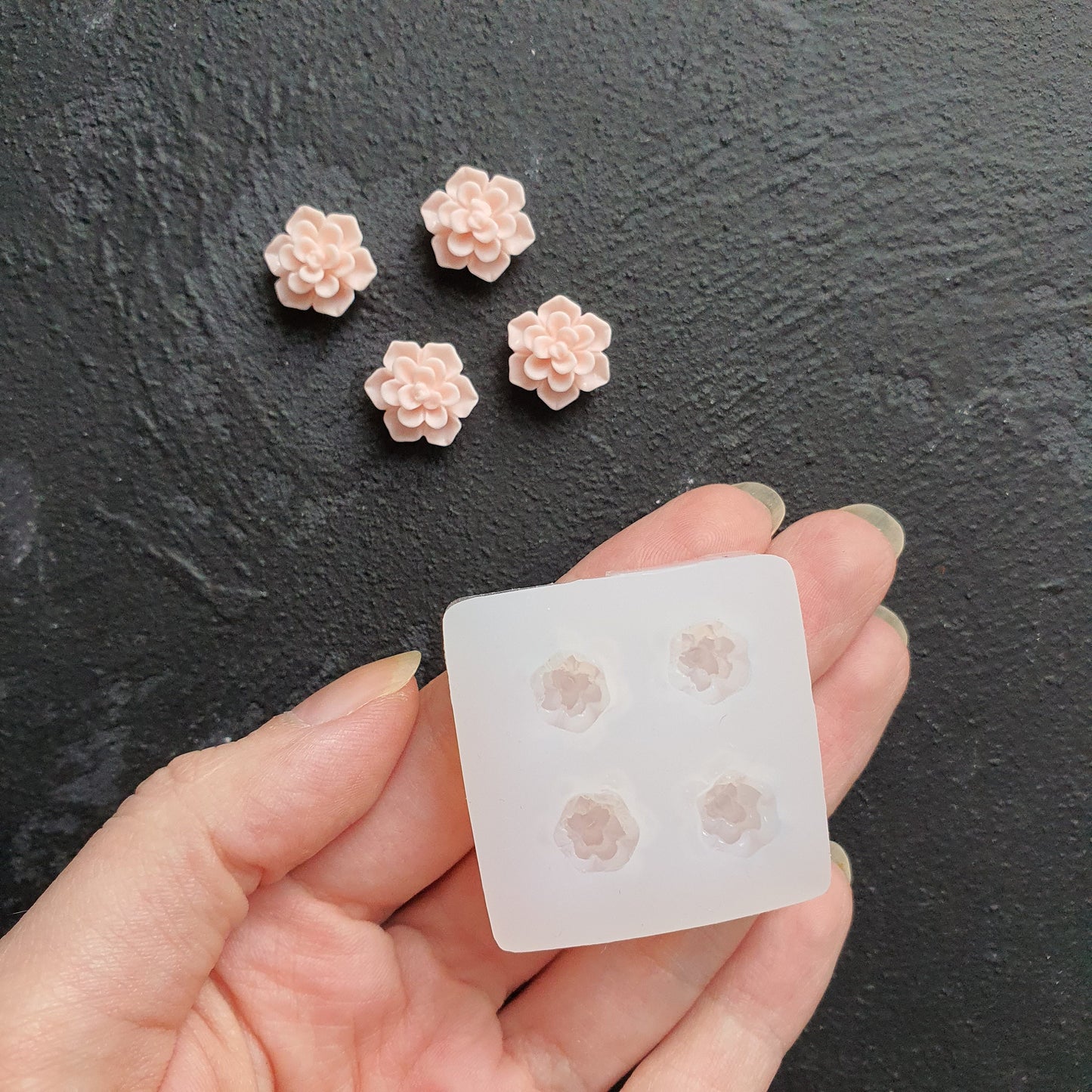 Silicone earrings mold "Flowers" for resin and epoxy