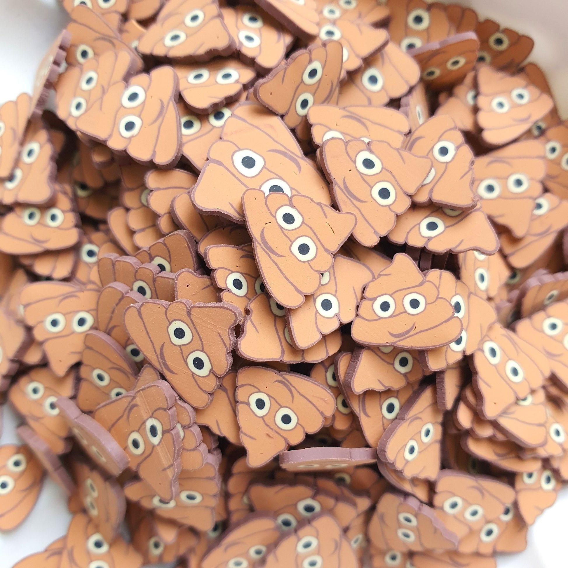 Mini poop emoji polymer clay shapes for Resin Epoxy crafts for nail design - Luxy Kraft