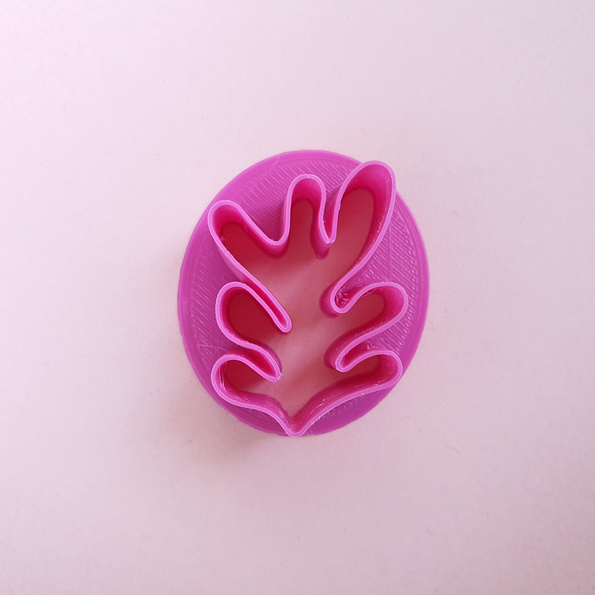 Polymer clay cutter 3D print cutters Jewelry Earrings "Coral" shape plastic cutter - Luxy Kraft