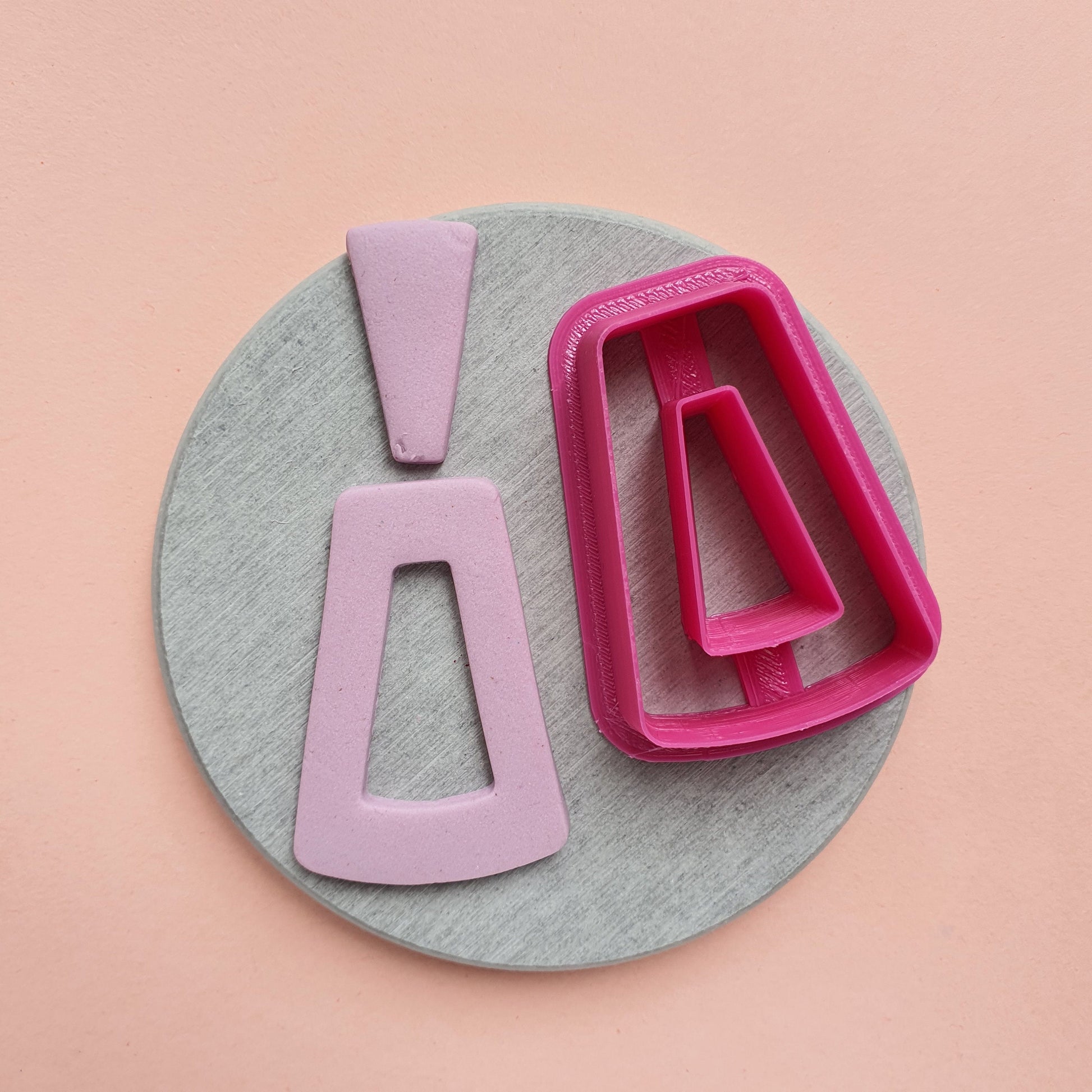Trapezoid Polymer clay 3D cutters Jewelry Earrings Geometry shape cutter - Luxy Kraft