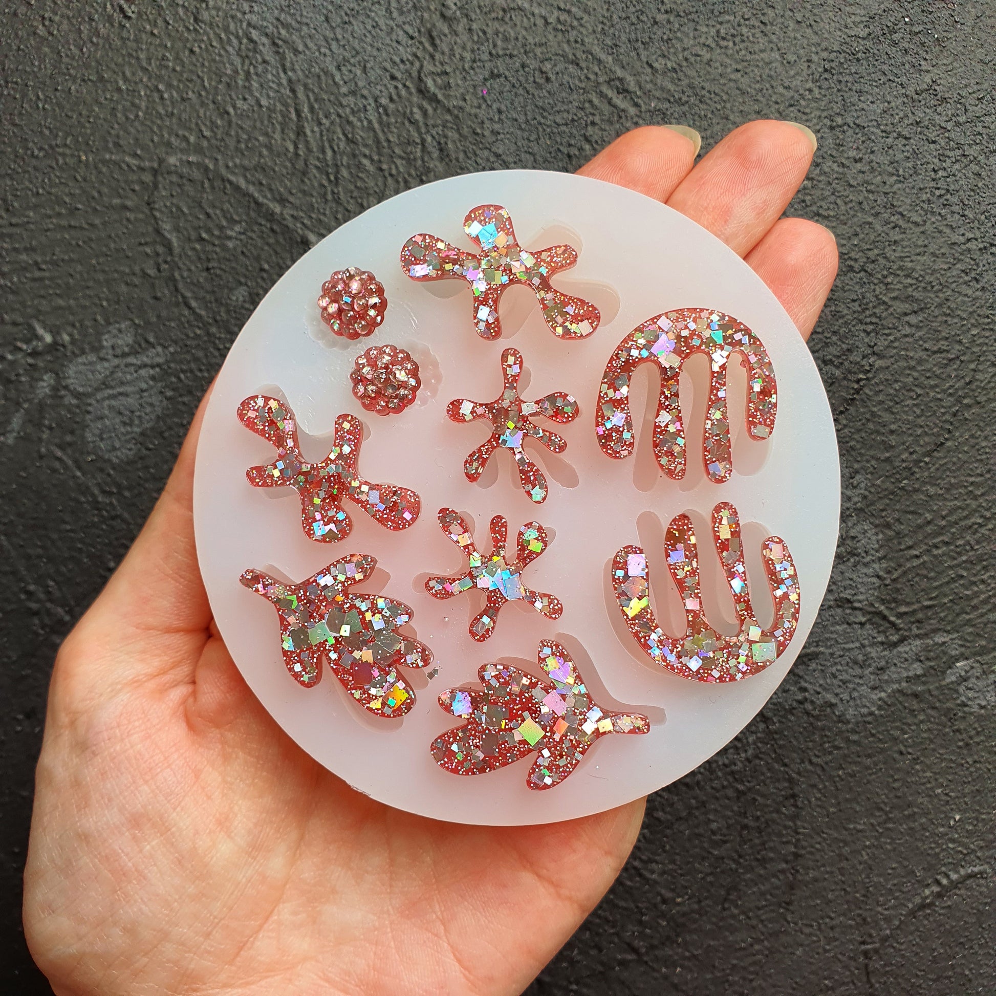 Silicone earrings mold Jewelry Resin mould for resin and epoxy 5 designs - Luxy Kraft