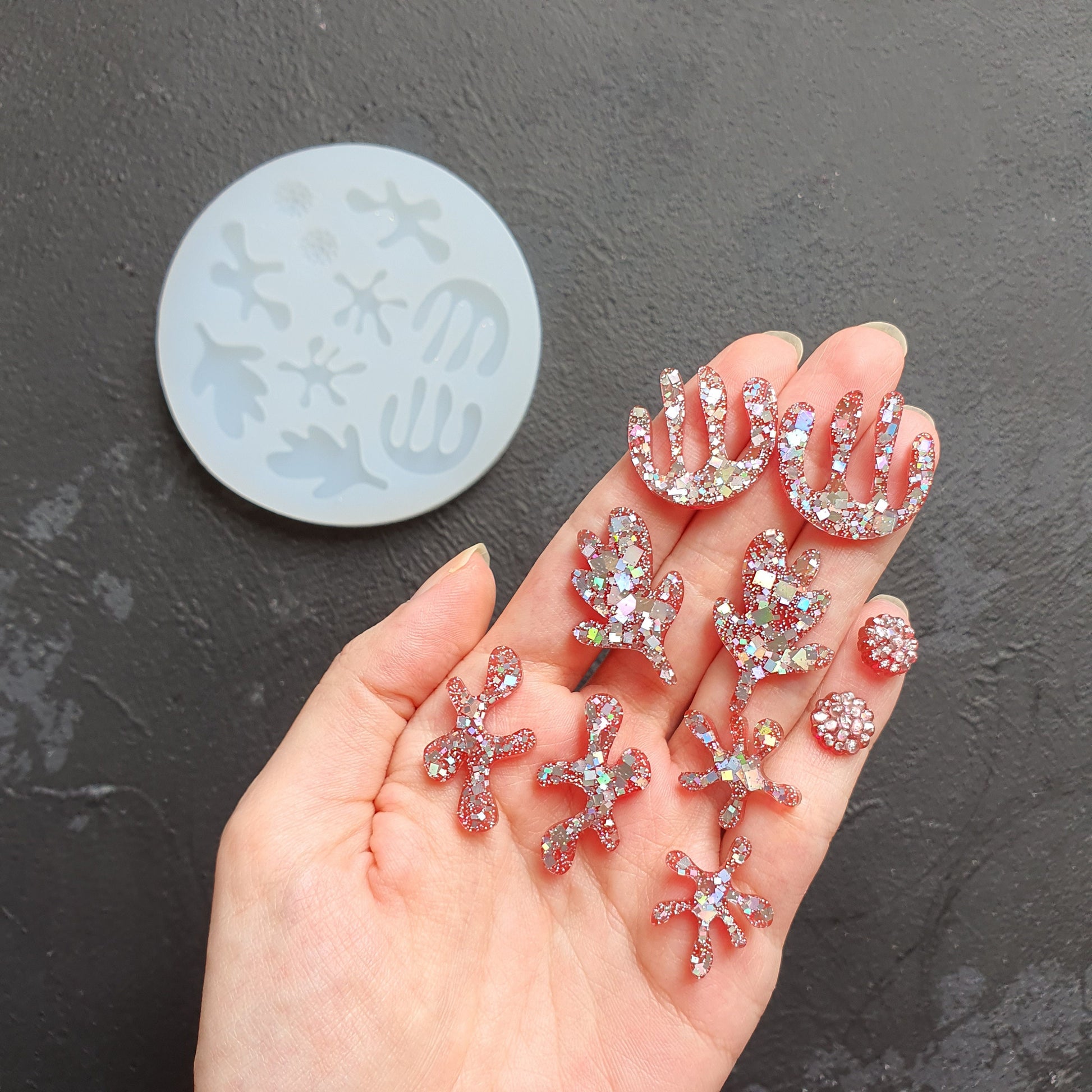 Silicone earrings mold Jewelry Resin mould for resin and epoxy 5 designs - Luxy Kraft