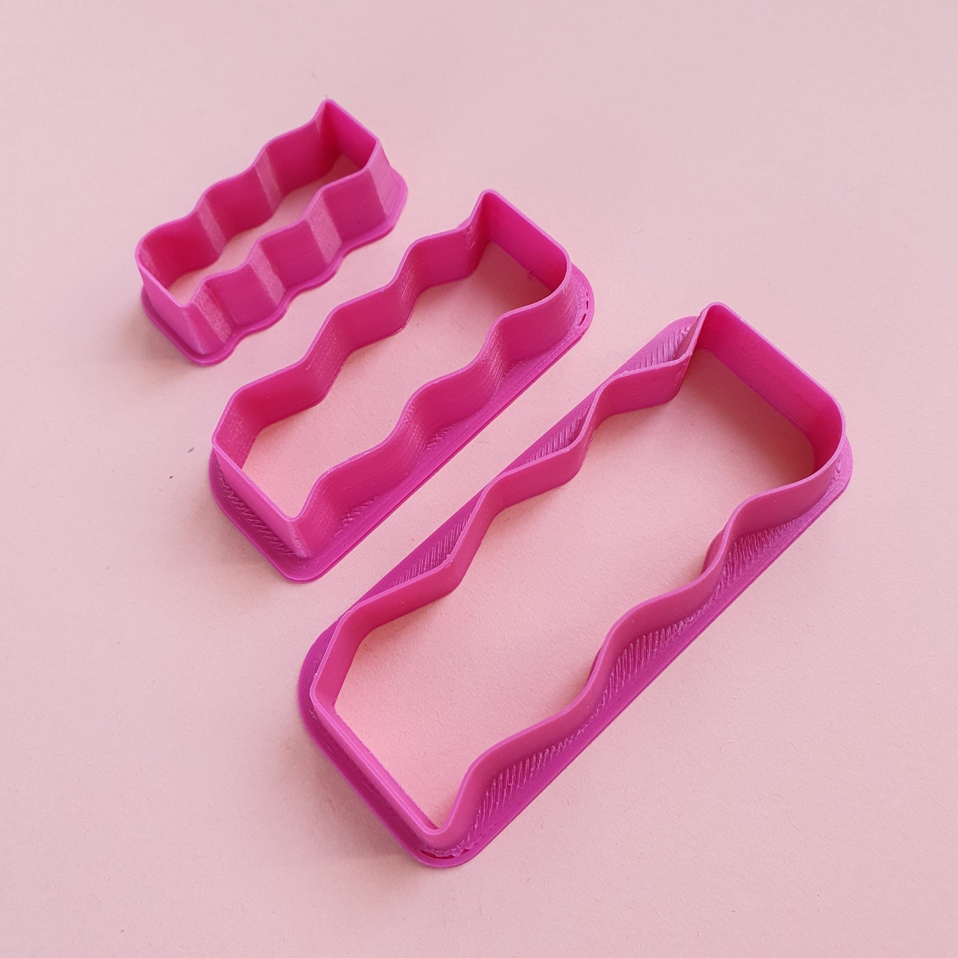 3 pcs set Polymer clay cutters 3D print cutter Jewelry Hair clips Earrings abstract shape plastic cutters - Luxy Kraft