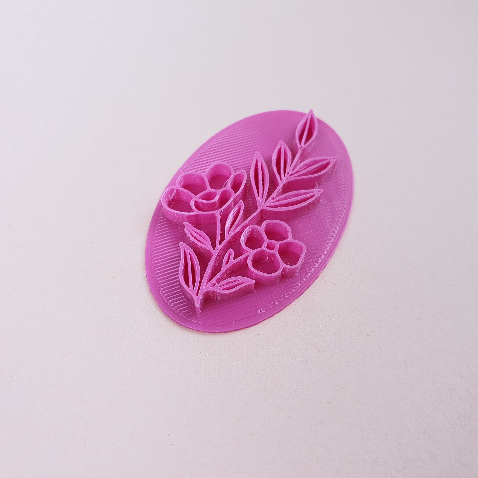 Polymer clay stamp "Flower" 3D printed embossing