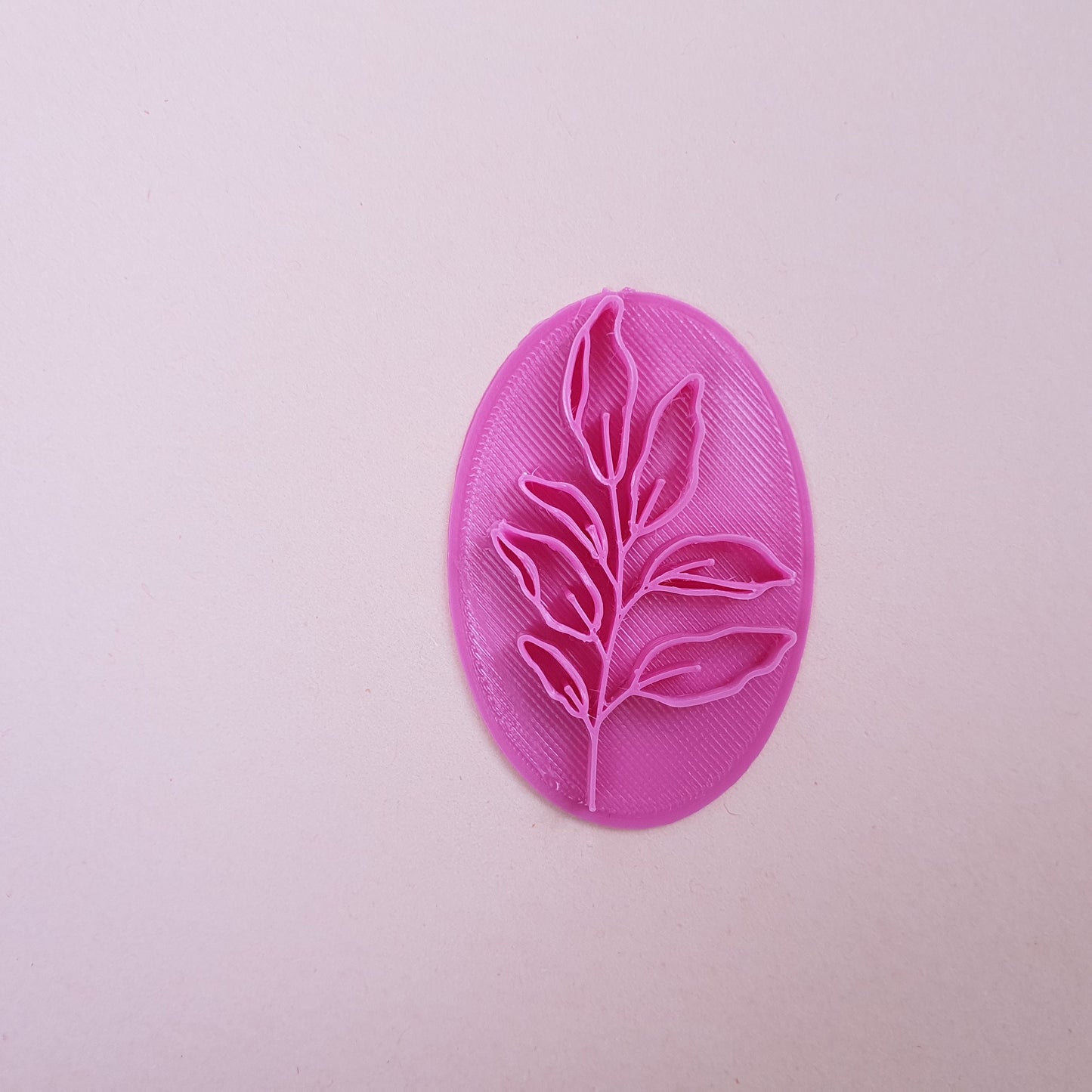 Polymer clay stamp "Leaves" 3D printed embossing - Luxy Kraft