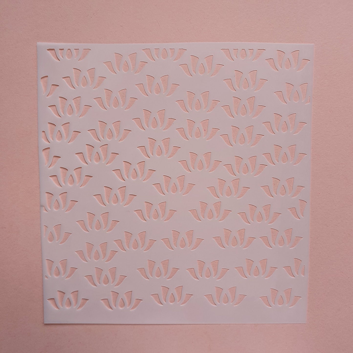 Texture sheet Polymer clay stencil sheet "Lotus" pattern shapes mat - Luxy Kraft