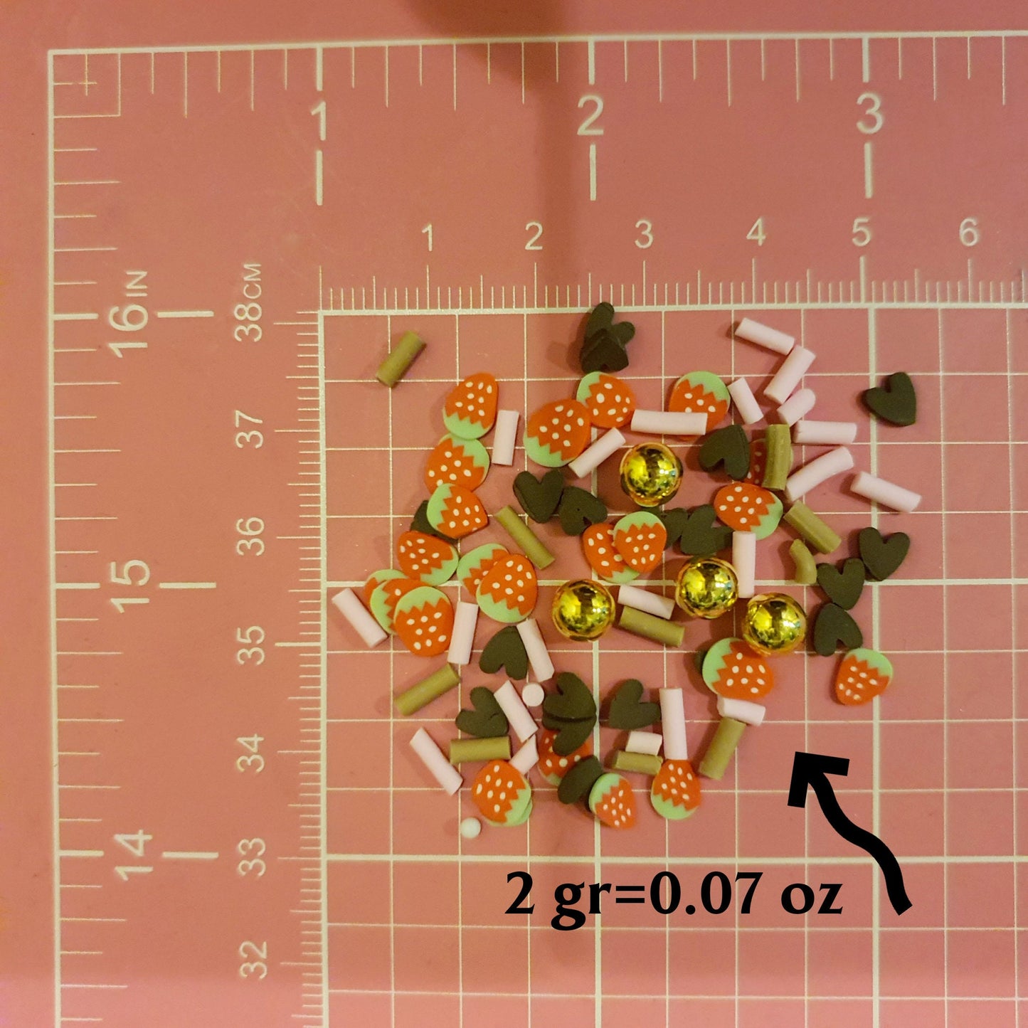 Mini strawberry chocolate decor polymer clay shapes for Resin Epoxy crafts for nail design - Luxy Kraft