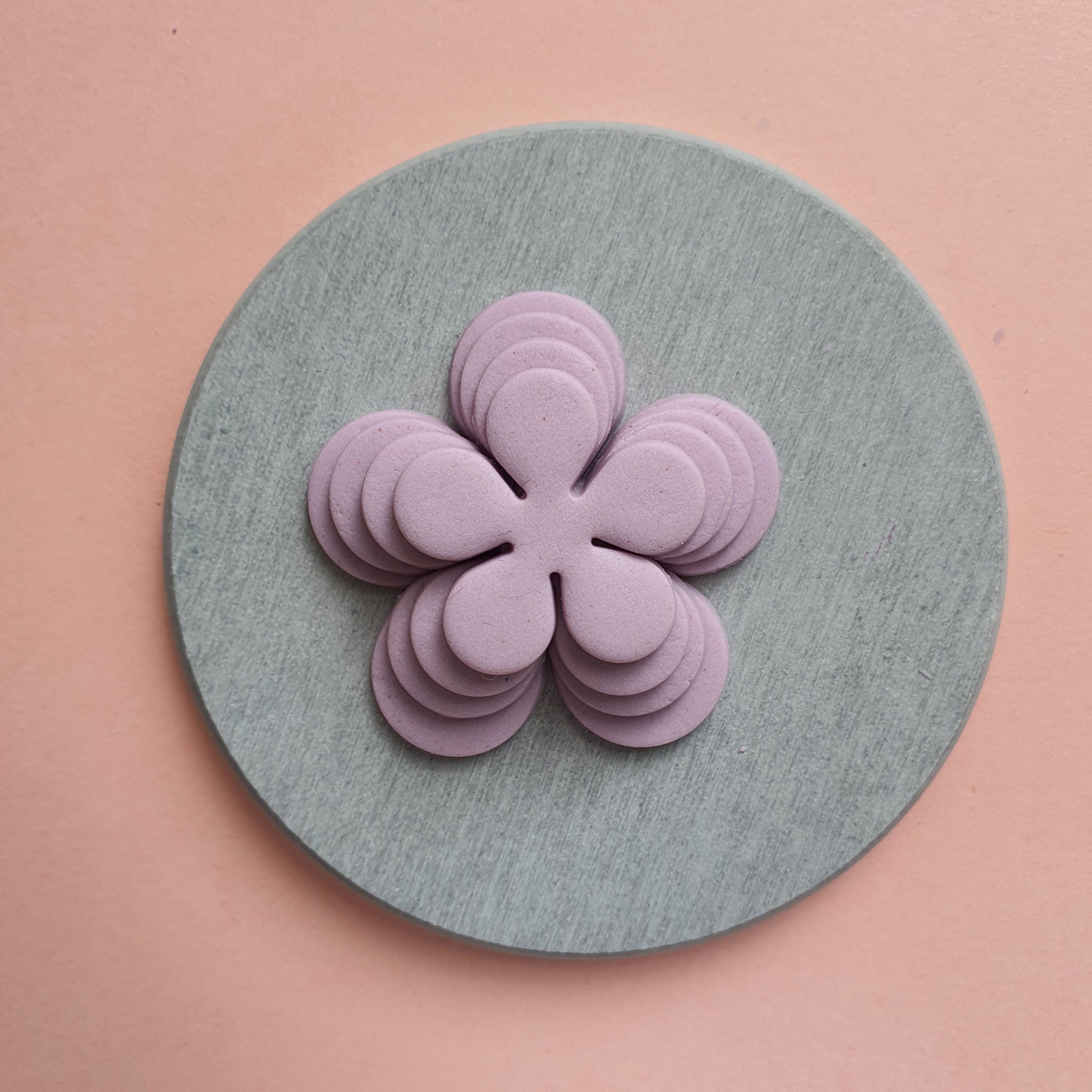 3 Pcs Set Polymer Clay Cutters Jewelry Earrings flower Daisy Shape Plastic  Cutter 