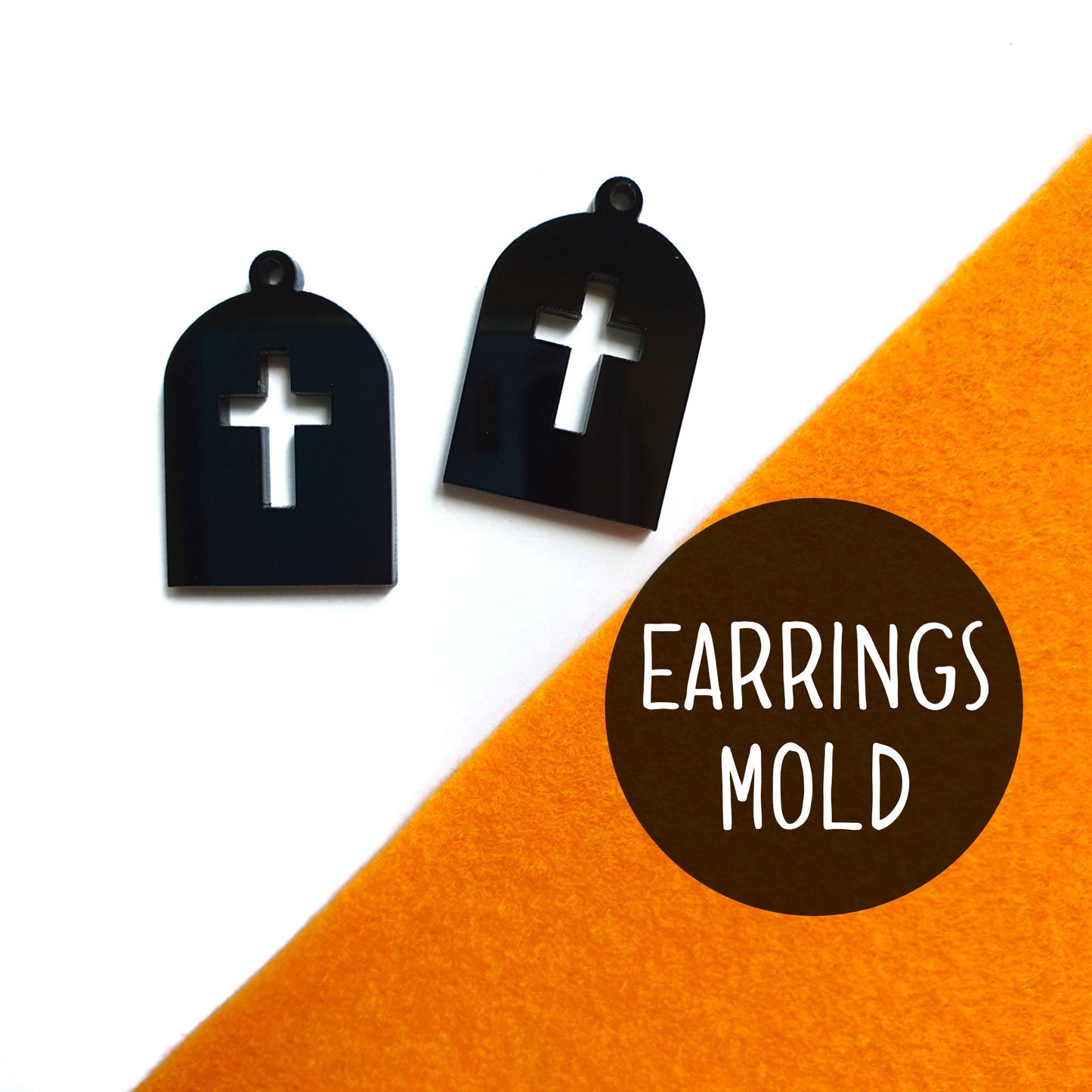 Halloween Coffin Silicone earrings mold for resin and epoxy - Luxy Kraft