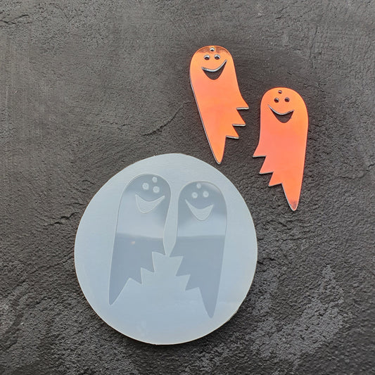 Halloween Ghost Silicone earrings mold for resin and epoxy - Luxy Kraft