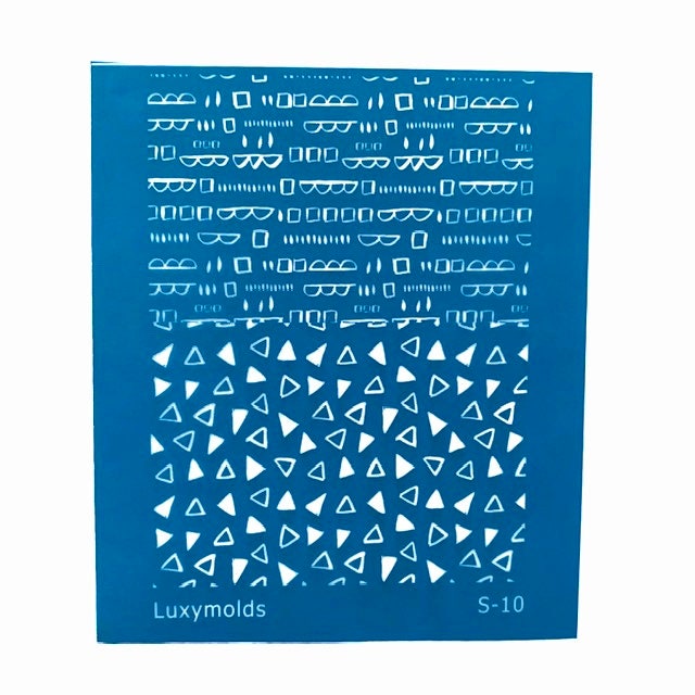 Silk screen stencil for polymer clay "Luxymolds" S-10 - Luxy Kraft