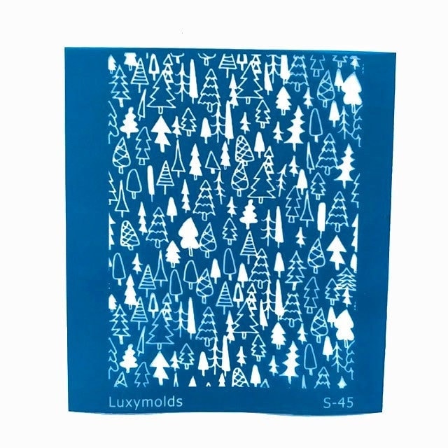 Silk screen stencil for polymer clay Christmas "Luxymolds" S-45 - Luxy Kraft