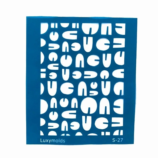 Silk screen stencil for polymer clay "Luxymolds" S-27 - Luxy Kraft