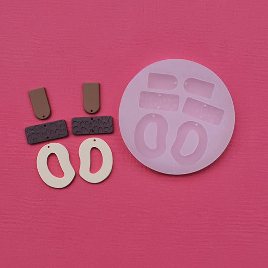 Silicone earrings mold mould for resin and epoxy