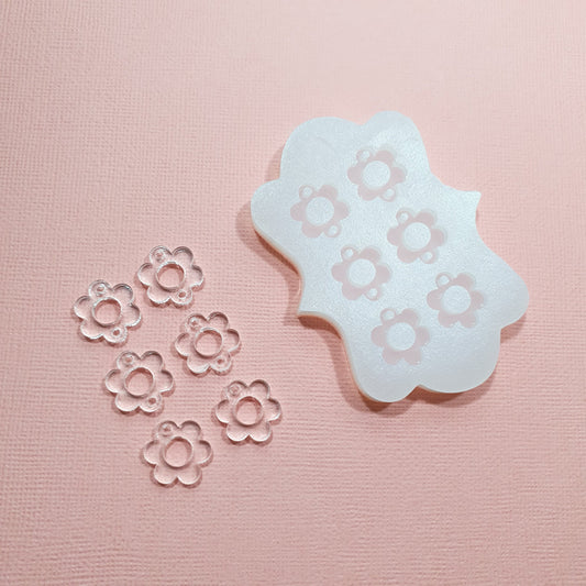 Silicone earrings mold "Flower" Jewelry Resin mould for resin and epoxy