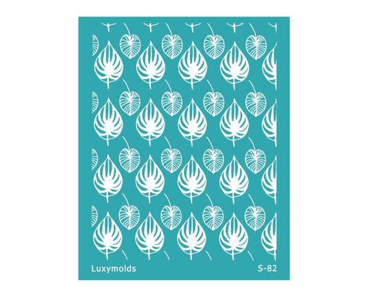 Silk screen stencil for polymer clay "Luxymolds" S-82 "Monstera"