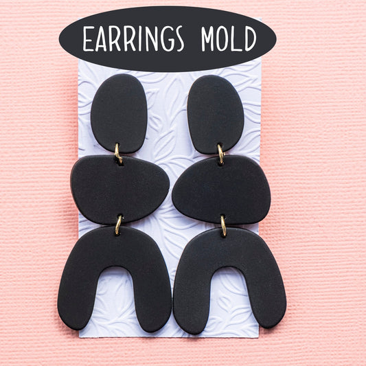 Silicone earrings mold mould for resin and epoxy