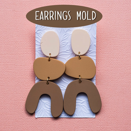 Silicone earrings mold mould for resin and epoxy