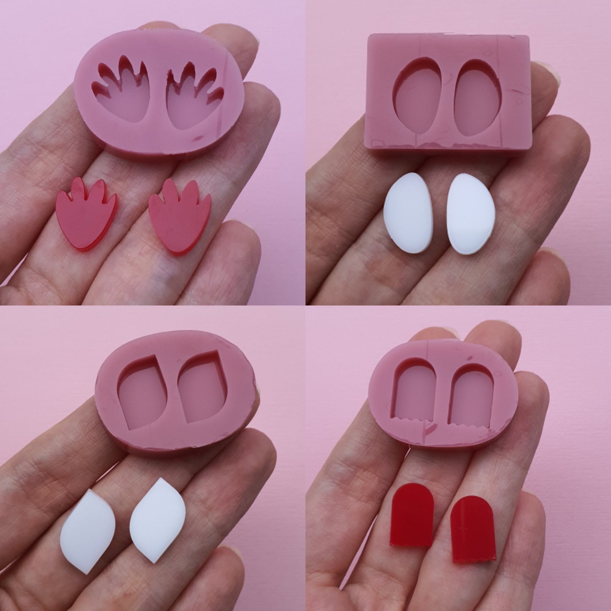 Silicone stud earrings mold Jewelry Resin mould for resin and epoxy