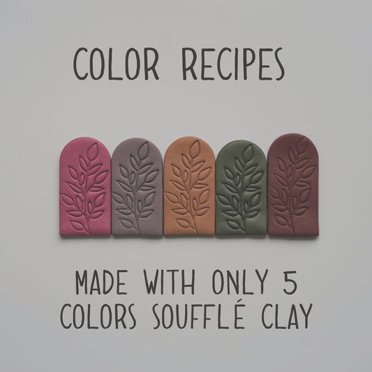 Polymer Clay Color Recipes Sculpey Souffle Polymer Clay Color Mixing Digital Download