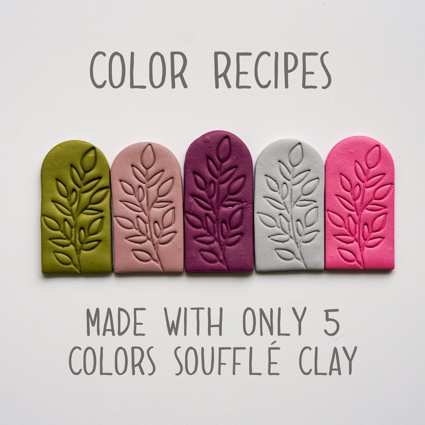 Polymer Clay Color Recipes Sculpey Souffle Polymer Clay Color Mixing Digital Download