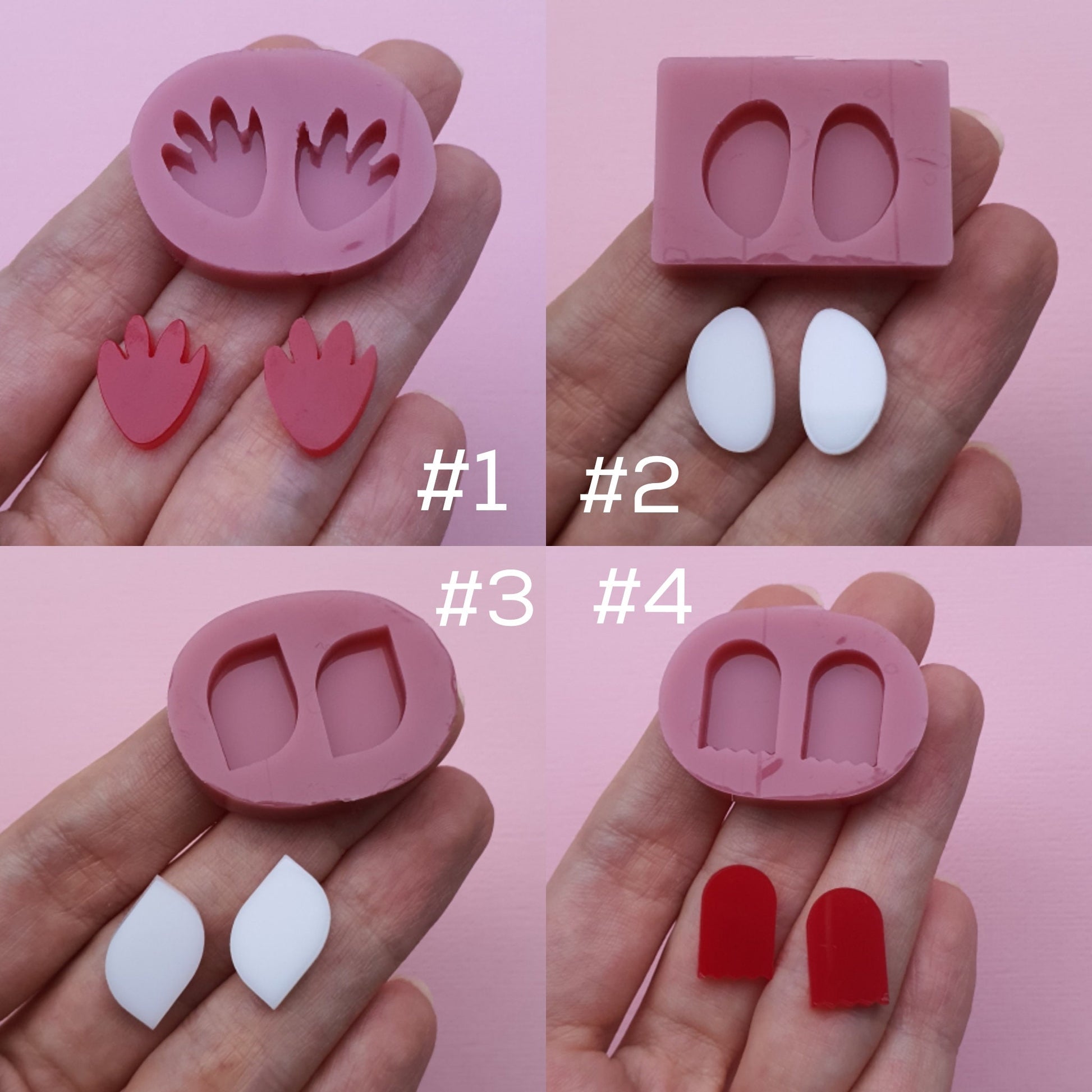 Silicone stud earrings mold Jewelry Resin mould for resin and epoxy