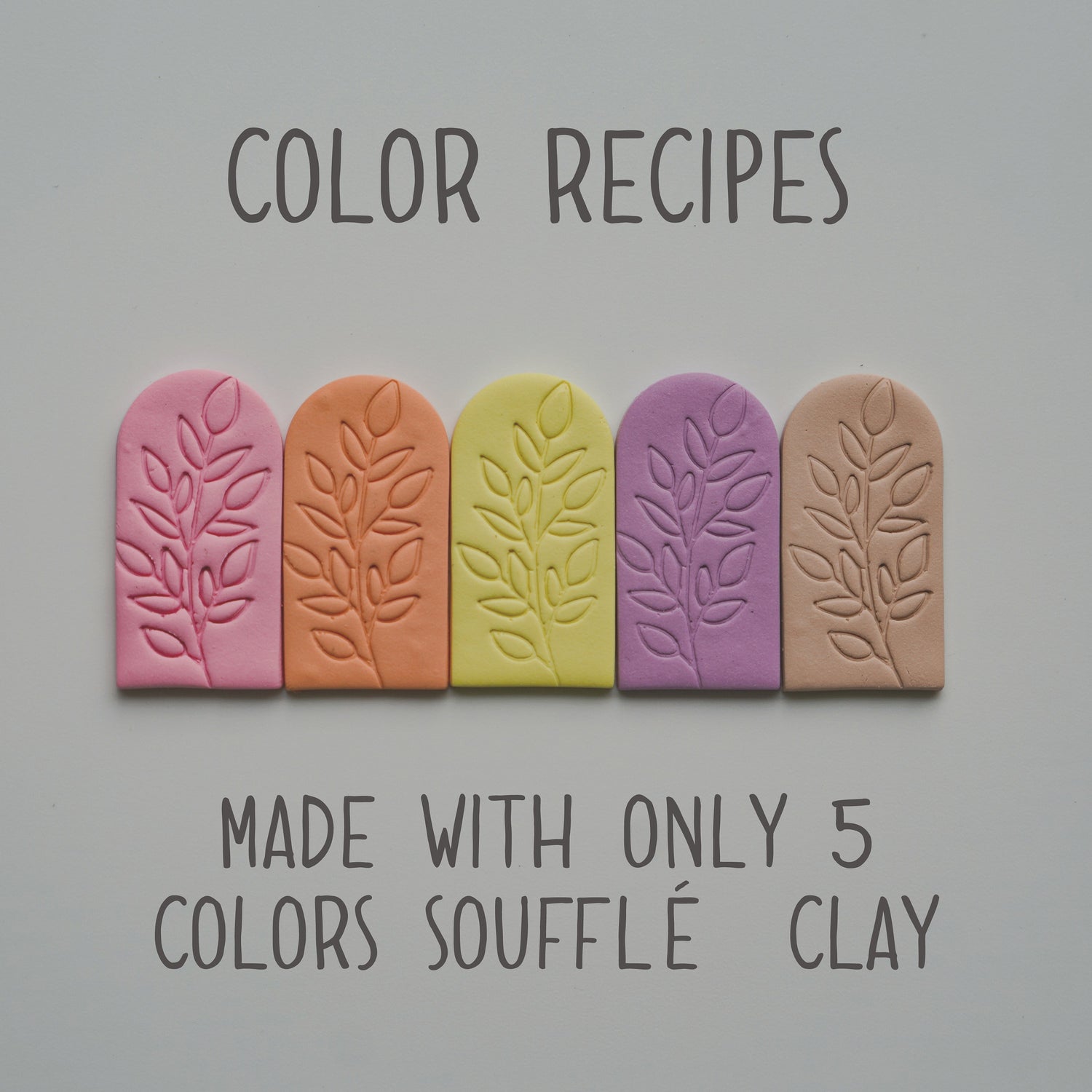 Polymer Clay Color Recipes Sculpey Souffle Polymer Clay Color Mixing Digital Download