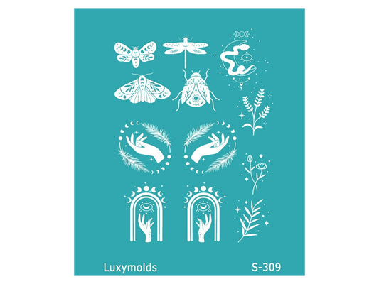 Silk screen stencil for polymer clay "Luxymolds" S-309