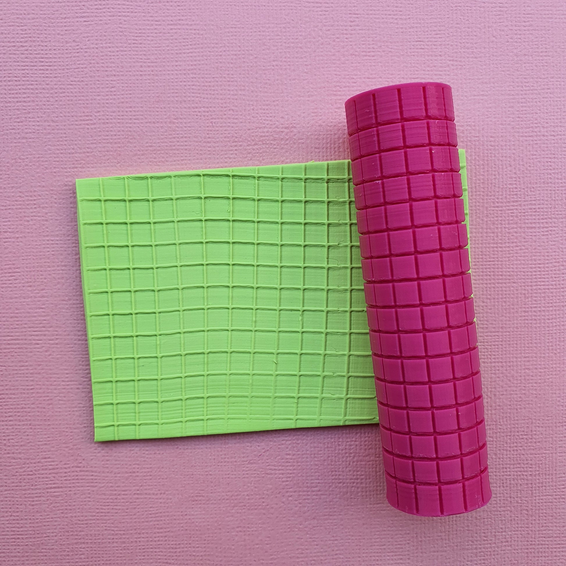 Polymer clay texture roller stamp 3D printed embossing