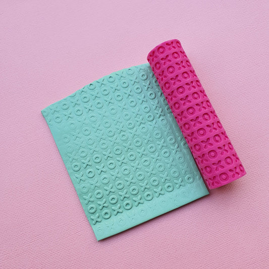 Polymer clay texture roller stamp 3D printed embossing