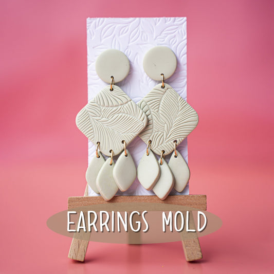 Silicone earrings mold mould for resin and epoxy