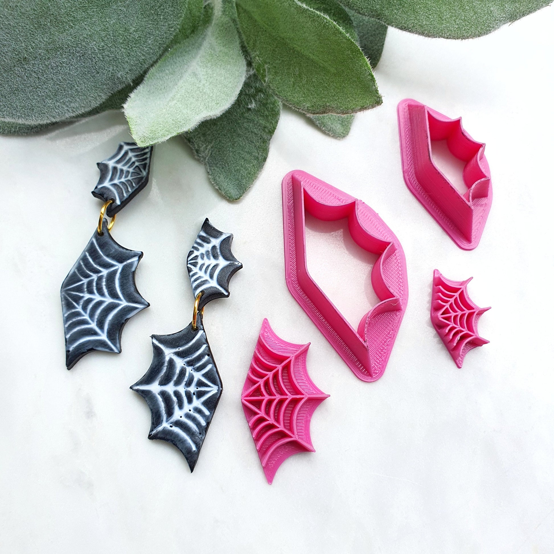 Spider net Polymer clay cutter 3D print cutters stamp Jewelry Earrings shape plastic cutter