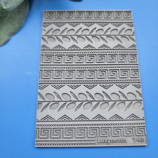 Polymer clay Texture tile Texture mat Clay stamp Polymer clay texture stencils "Greek ornament" T-85