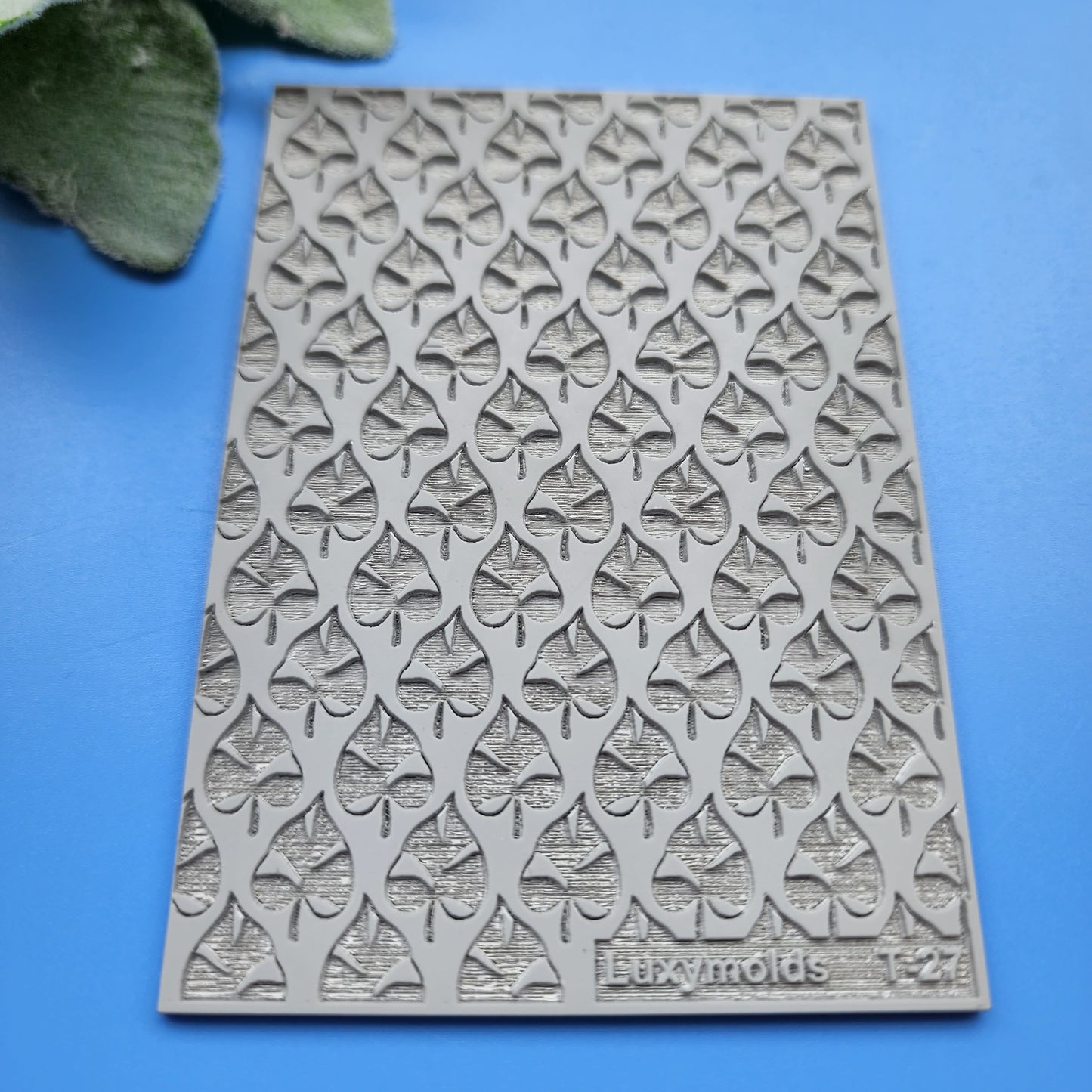 Polymer clay Texture tile Texture mat Clay stamp Polymer clay texture stencils "Leaves" T-27