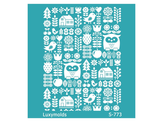 Silk screen stencil for polymer clay "Luxymolds" S-773