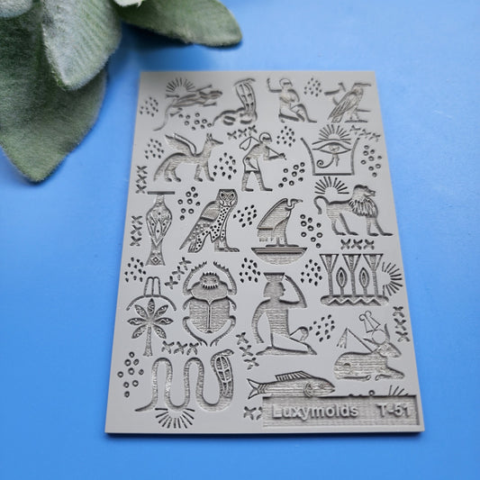 Polymer clay Texture tile Texture mat Clay stamp Polymer clay texture stencils "Egypt pattern" T-51