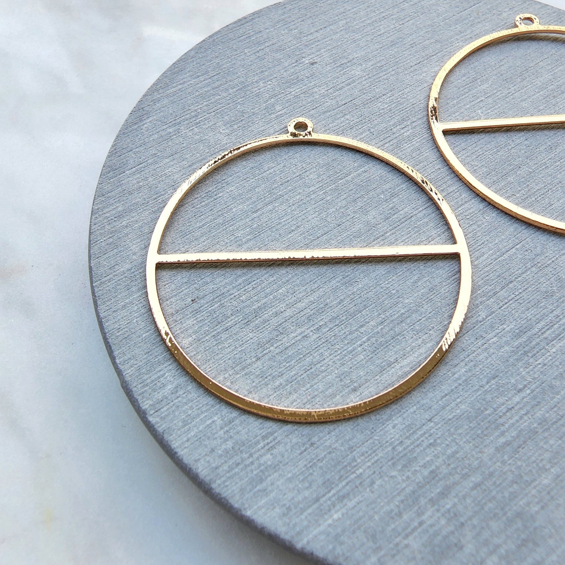 Gold plated charms Circle Earrings components Earrings findings DIY jewelry