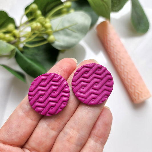 Polymer clay texture roller clay stamp 3D printed embossing