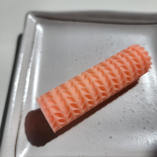 Polymer clay texture roller "Leaves" clay stamp 3D printed embossing