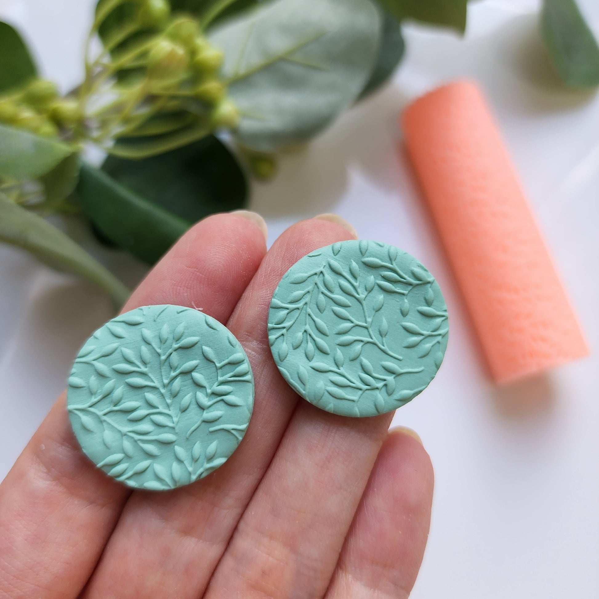 Polymer clay texture roller clay stamp 3D printed embossing