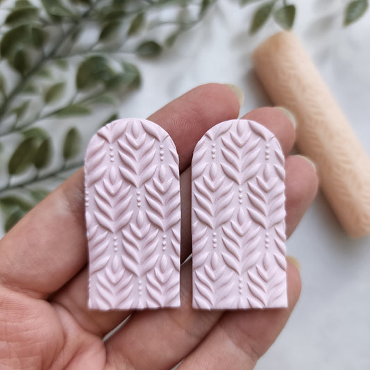 Polymer clay texture roller clay stamp 3D printed embossing "Floral"