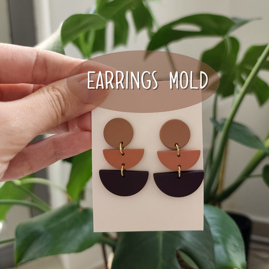 Silicone earrings mold mould for resin and epoxy