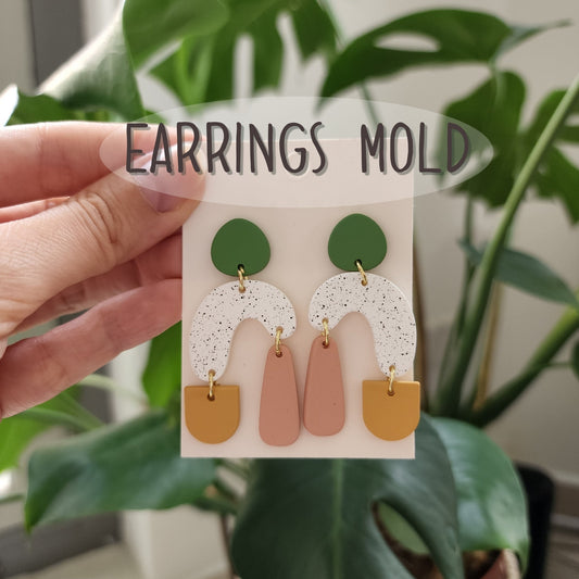 Silicone earrings mold mould for resin and epoxy