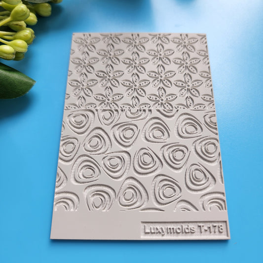 Polymer clay Texture tile Texture mat Clay stamp Polymer clay texture stencils "Flowers, Geometry" T-178