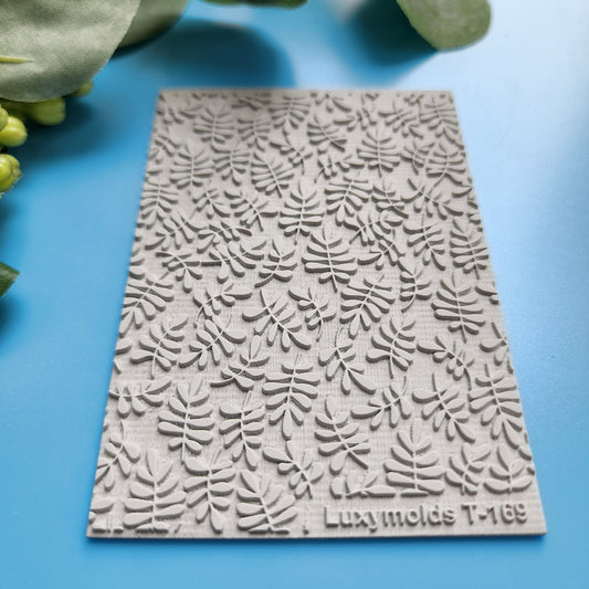 Polymer clay Texture tile Texture mat Clay stamp Polymer clay texture stencils "Leaves, Botanic" T-169