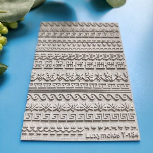 Polymer clay Texture tile Texture mat Clay stamp Polymer clay texture stencils "Greek pattern" T-184