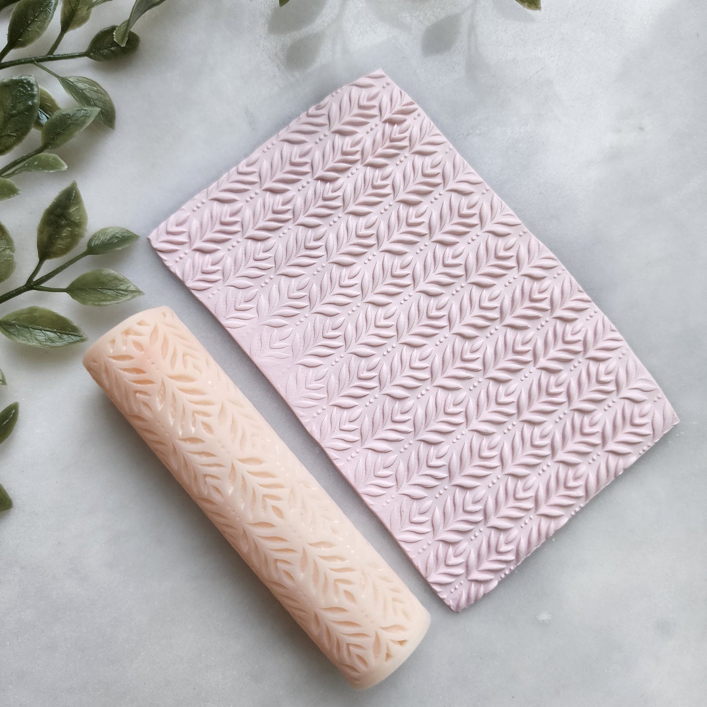 Polymer clay texture roller clay stamp 3D printed embossing "Floral"