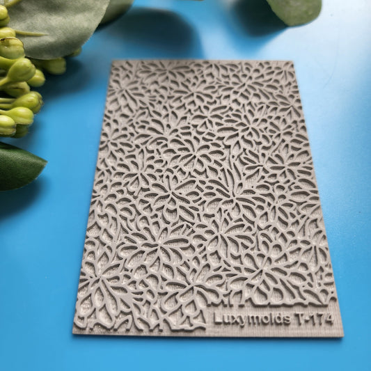 Polymer clay Texture tile Texture mat Clay stamp Polymer clay texture stencils "Flowers" T-174