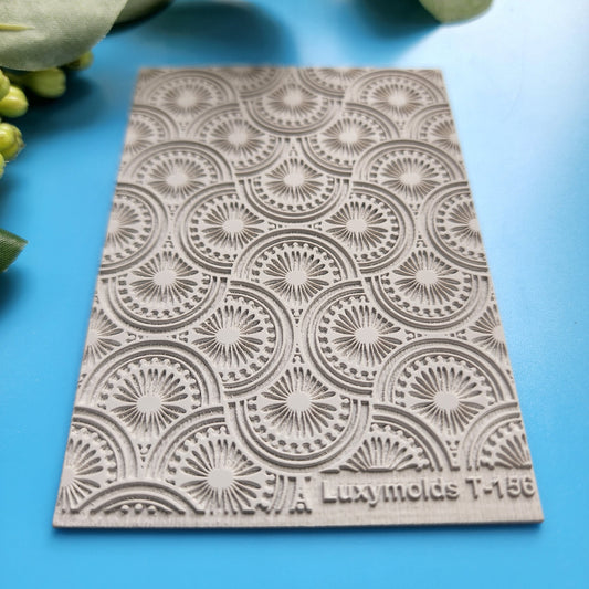 Polymer clay Texture tile Texture mat Clay stamp Polymer clay texture stencils "Flowers" T-156