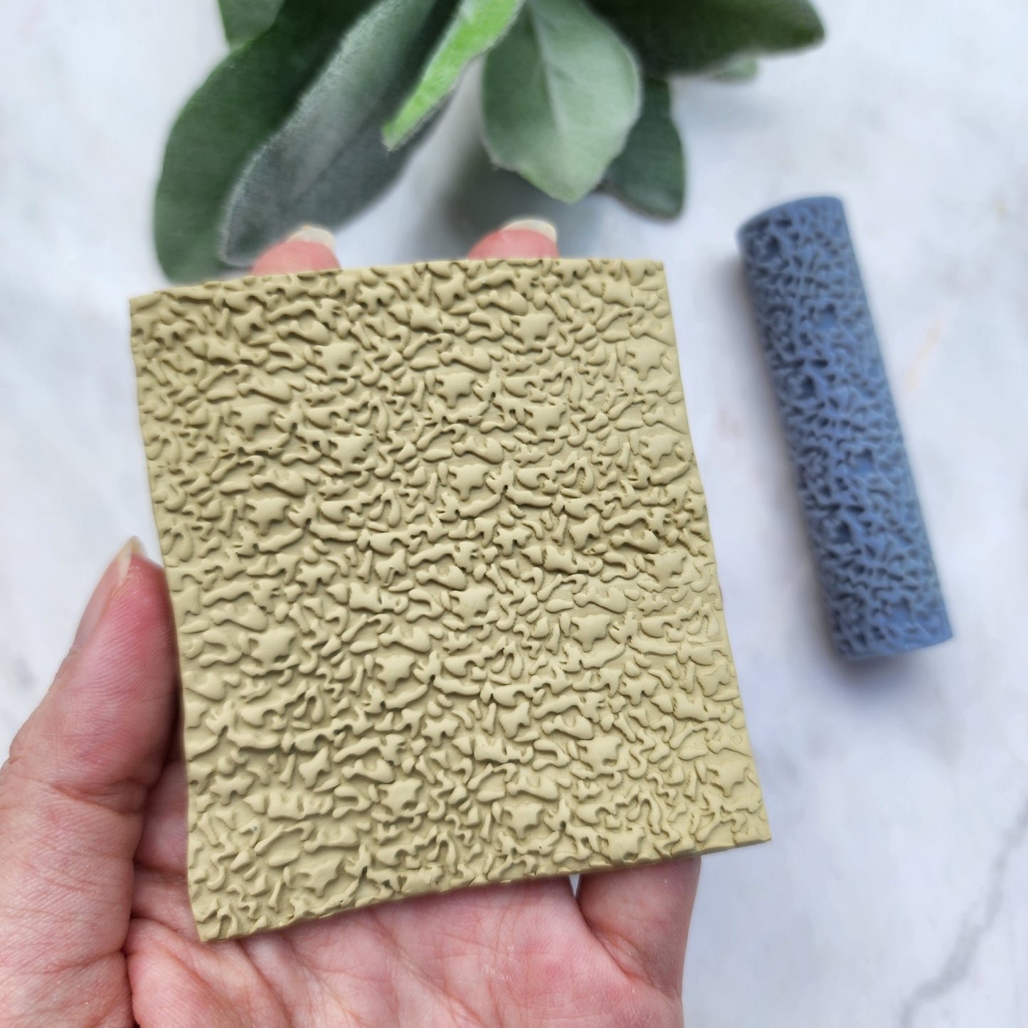 Polymer clay texture roller "Leopard" clay stamp 3D printed embossing